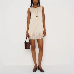 Reformation Jessalyn Silk Dress In Almond, NWOT, NEVER WORN, NO FLAWS.